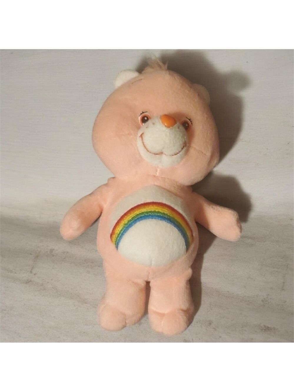 Carebears Y2k Pink Plush Bear Toy with Rainbow Design On Belly Care bears 2002